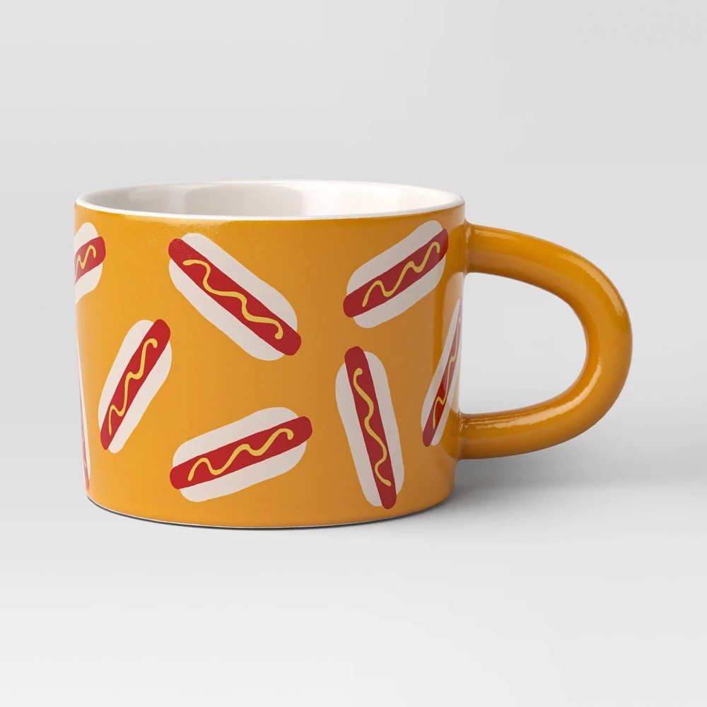 16oz Stoneware Hot Dog Mug Brown - Room Essentials™ - Bellso